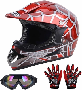 DOT Youth Dirt Bike Helmet for Boys & Girls Ages 5-14, Four Wheeler, Motocross, BMX, MX, UTV, Snowmobile, Go Kart, Racing, Skateboard, Baseball