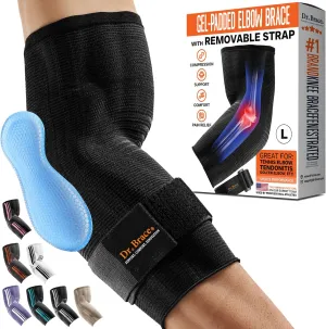 DR. BRACE® Elite Elbow Brace Support, Breathable Elbow Compression Sleeve with Gel Pad for Golfer's, Tennis Elbow & Tendonitis Treatment & Pain Relief 2024