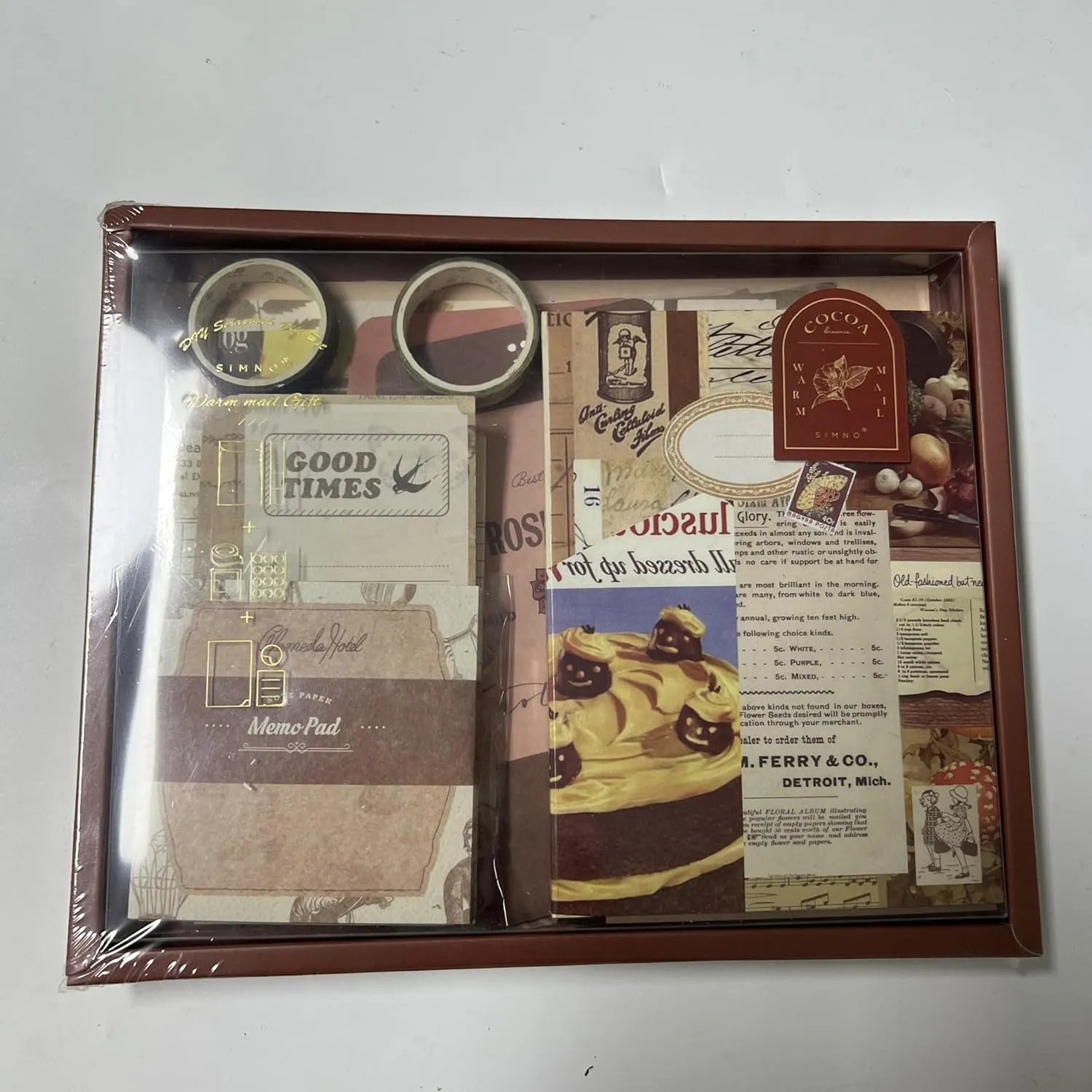 Draupnir Vintage Aesthetic Scrapbook Kit(346pcs), Bullet Junk Journal Kit with Journaling/Scrapbooking Supplies, Stationery, A6 Grid Notebook Graph Ruled Pages.DIY Gift for Teen Girl Kid Women.