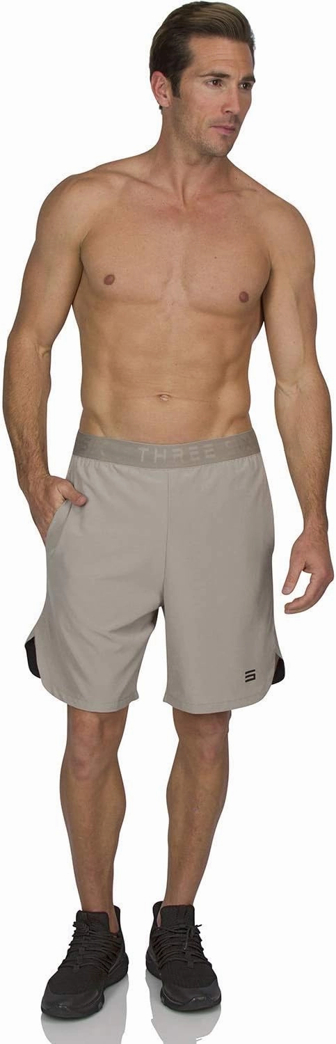Dry FIT Gym Shorts for Men - Mens Workout Running Shorts - Moisture Wicking with Pockets and Side Hem