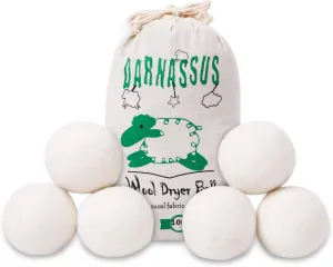 Dryer Balls XL Organic Wool Balls 6 Pack Premium Reusable Natural Fabric Softener 100% New Zealand Wool Handmade Fair Trade No Lint-Baby Safe Unscented Chemical Free