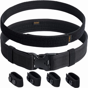 Duty Belt w/Hook Lining 4 Keepers 2" Police Law Enforcement Officer Security Nylon Outer Inner Belt