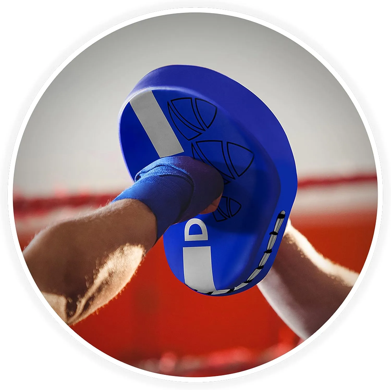 DXM SPORTS Muay Thai Boxing Pad for Training – Adjustable & Curved Focus Mitts for Karate Taekwondo Kickboxing Kick Pads Boxing Equipment for Sparing Gear, MMA