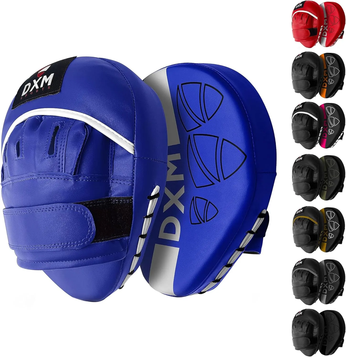 DXM SPORTS Muay Thai Boxing Pad for Training – Adjustable & Curved Focus Mitts for Karate Taekwondo Kickboxing Kick Pads Boxing Equipment for Sparing Gear, MMA