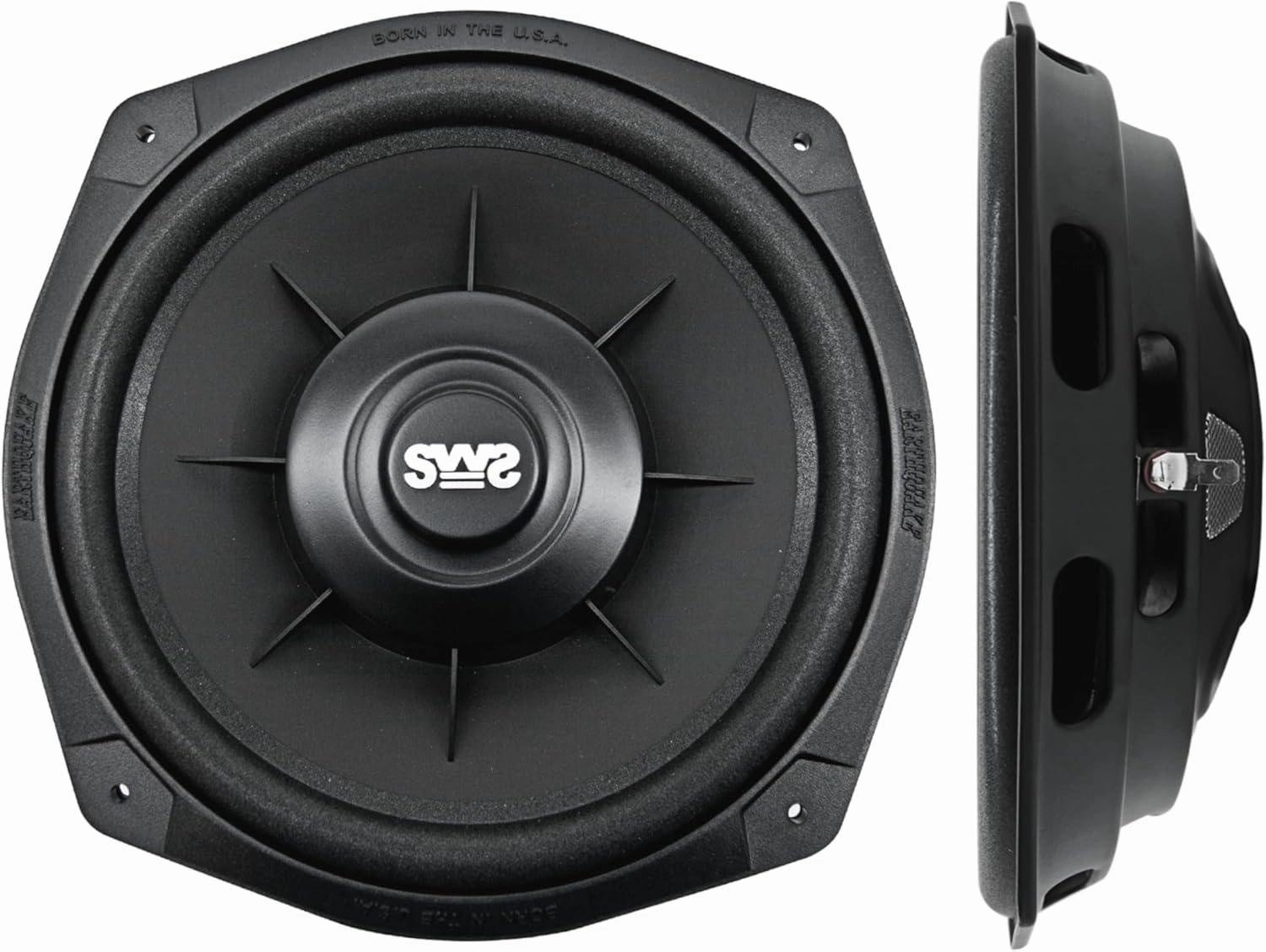 Earthquake Sound SWS-8Xi 8-inch Shallow Woofer System Under-the-Seat Subwoofer, 2-Ohm (Single)
