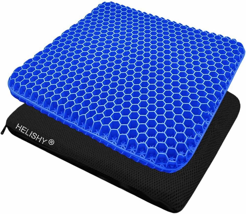 Egg Gel Seat Cushion, Breathable Gel Cushion Chair Pads with Non-Slip Cover for Home Office Car Wheelchair, Honeycomb Design Egg Seat Cushion As Seen On TV