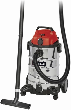 Einhell Wet/Dry Vacuum Cleaner TC-VC 1930 SA kit (1500 W, 190 mbar suction, 30 L stainless steel reservoir, water drain screw, automatic socket)