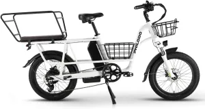 Electric Bike for Adults,1000W 450lbs Capacity Cargo Ebike, 48V 17.5Ah/35Ah Single/Dual Battery, 20"×3.0" Fat Tire 32MPH Electric Bicycle with Basket and Rear Rack for Carrying Passenger