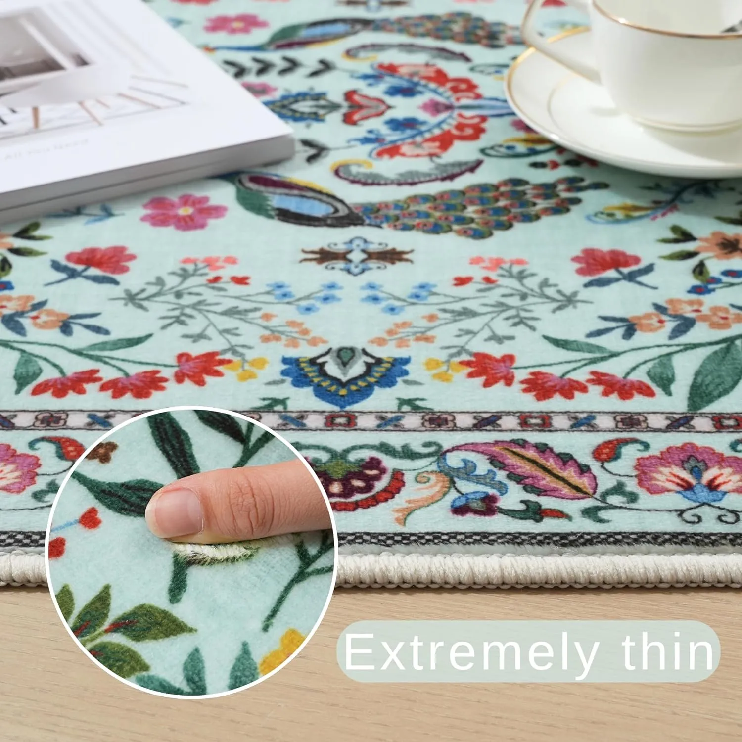 Entryway Rug 2x3 Rug Door Mat Indoor Entrance Washable Rug Small Non-Slip Low Pile Throw Rugs for Entryway, Kitchen, Front Door Indoor Entrance, Entry(Green)