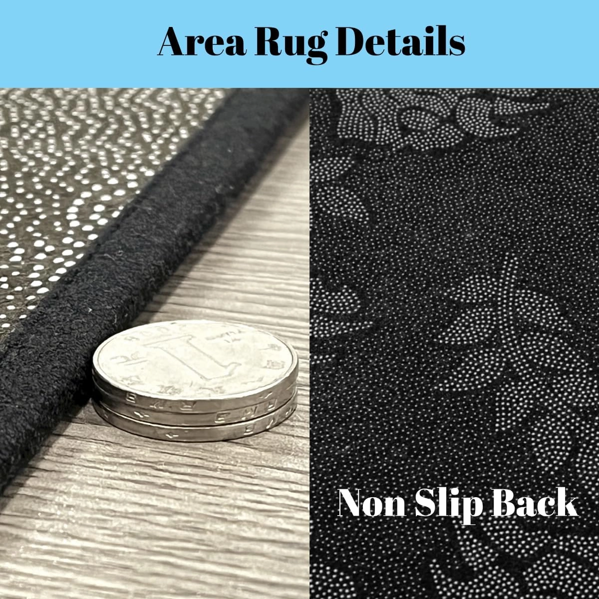 Erosebridal Mountain River Area Rug 6'6" x 4'11" Stream Living Room Rugs for Kids Men Women Landscape Scenery Blue Green White Decorative Carpet Non Slip Indoor Floor Mat