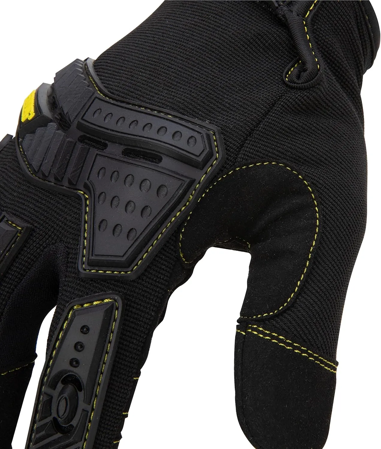 Estwing Impact & Vibration Resistant Work Glove, Knuckle Protection, 1 Pair, Black