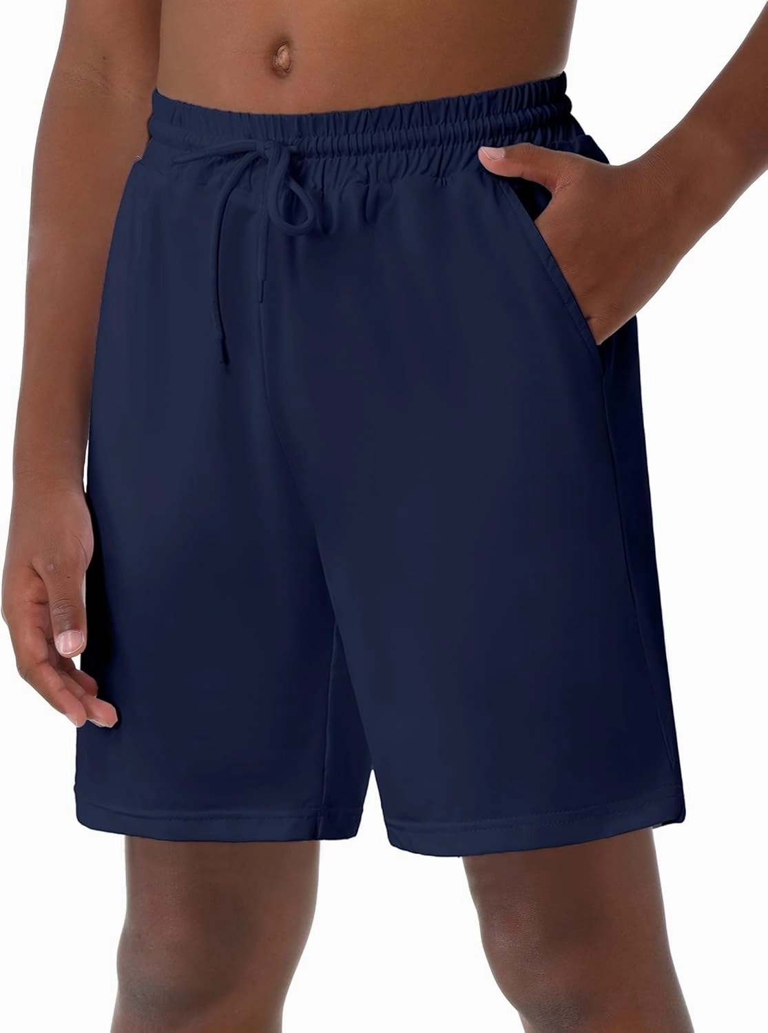EXARUS Boys Athletic Shorts 4"/6" Quick Dry Lightweight Adjustable Elastic Waist Pockets Basketball Soccer Running