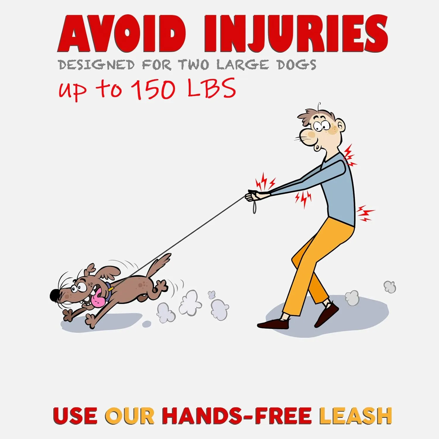 Exquisite Hands-Free Leash for Two Large Dogs – Perfect for Active Pet Owners – Comfortable, Durable & Ideal for Running, Walking, Hiking – Premium Dual Waist Lead with Bungee – Must-Have Dog Gear