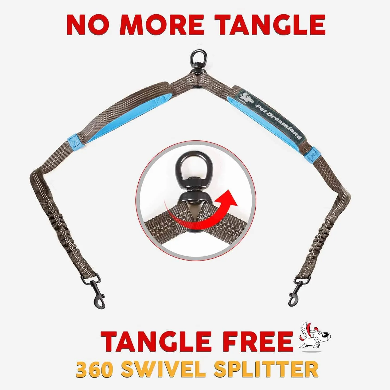 Exquisite Hands-Free Leash for Two Large Dogs – Perfect for Active Pet Owners – Comfortable, Durable & Ideal for Running, Walking, Hiking – Premium Dual Waist Lead with Bungee – Must-Have Dog Gear