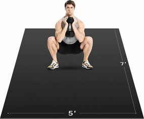 Extra Large Exercise Mat, 10’ x 6'/ 8’ x 6’/ 7’ x 5’/ 6’ x 4’- 7MM Thick Workout Mat for Home Gym, High-Density Gym Mat for Home Gym Floor, Non Slip Large Yoga Mat