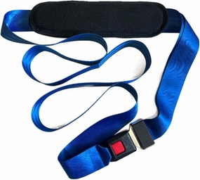 Extremity Mobilization Strap - 8' Adjustable Physical Therapy Belt for Enhanced Traction & Stability - Durable Nylon with Padding & Push Button Release (Coffee)