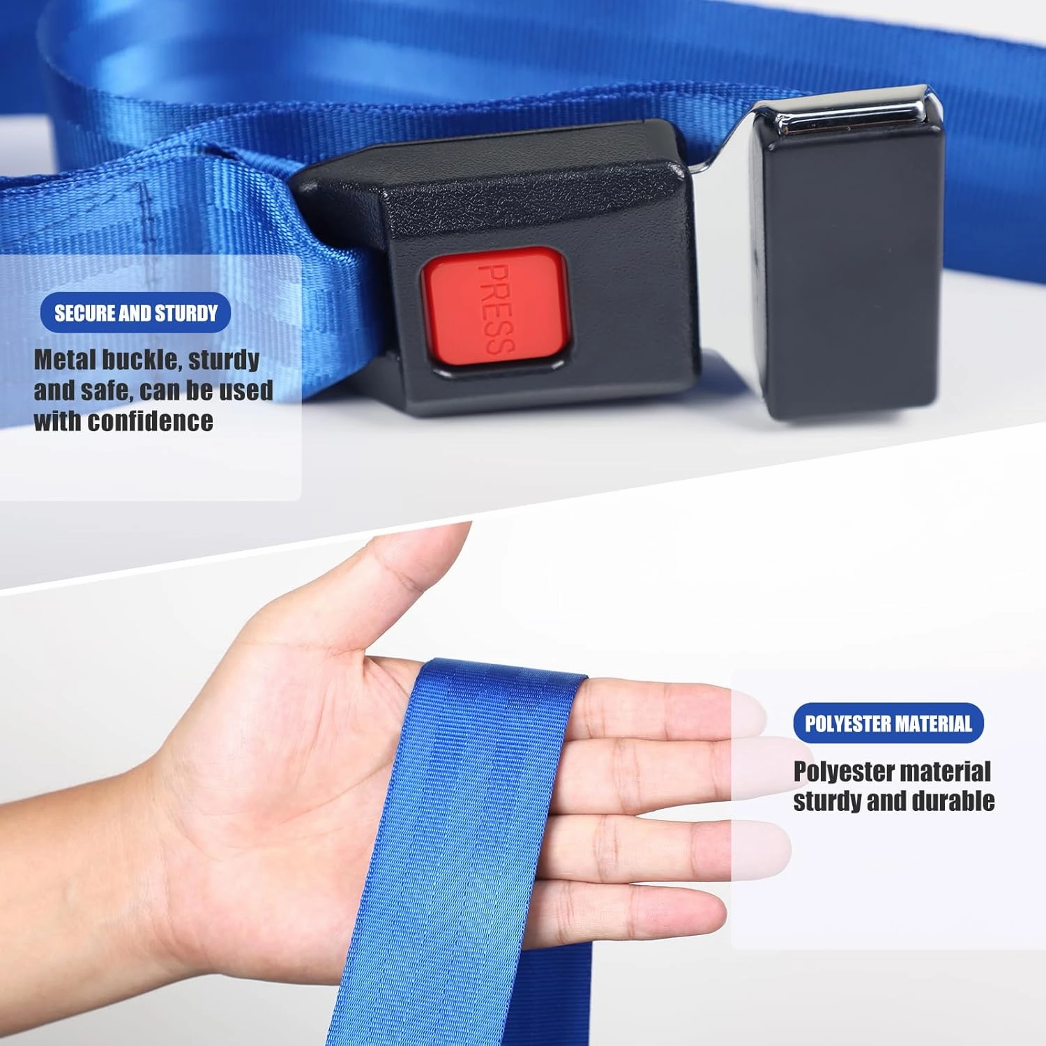 Extremity Mobilization Strap - 8' Adjustable Physical Therapy Belt for Enhanced Traction & Stability - Durable Nylon with Padding & Push Button Release (Coffee)