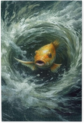 Fish Jigsaw Puzzle 1000 Piece for Adults & Kids, Wall Hanging Puzzles Intellectual Decompressing Fun Family Game Large Puzzle Game Toys Gifts