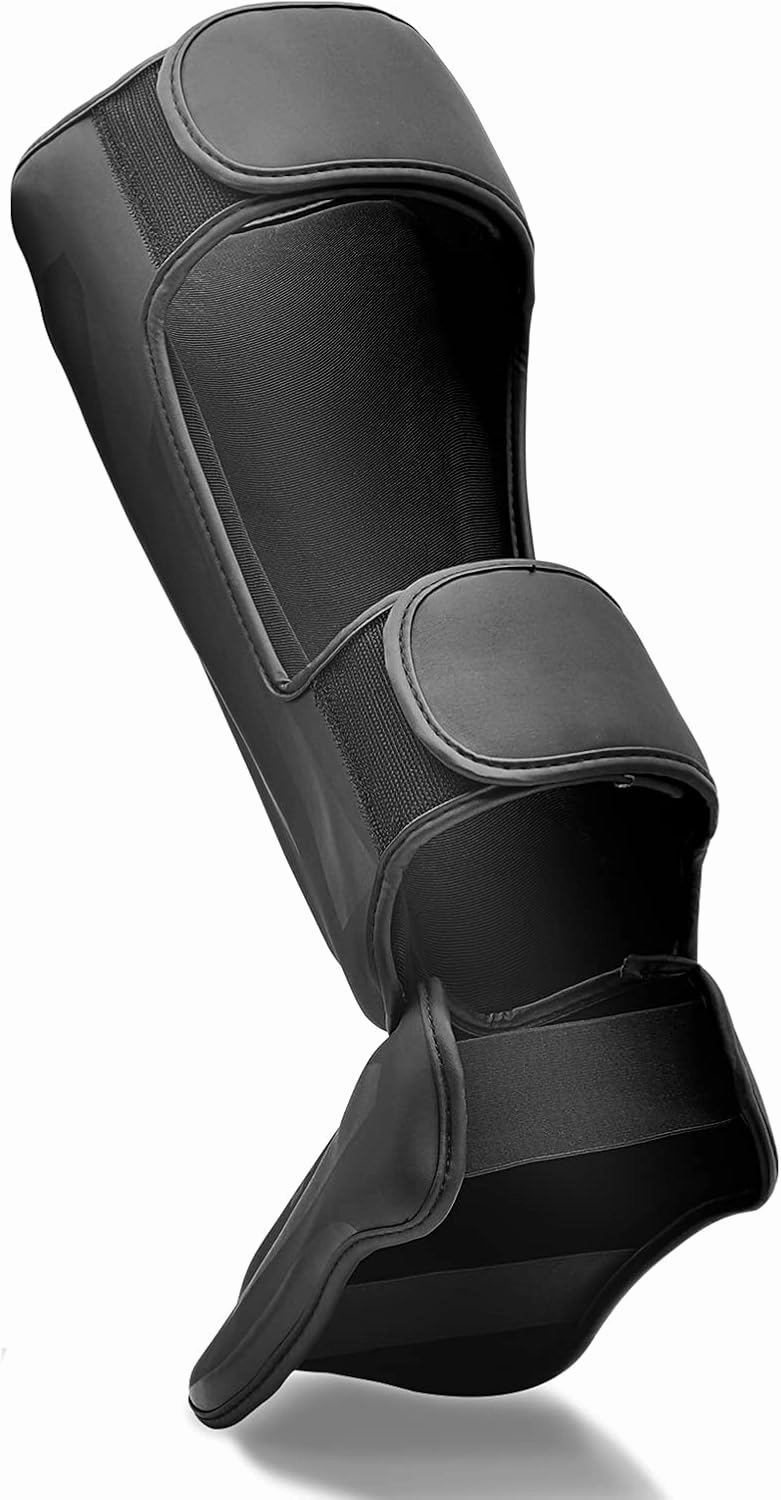FIVING MMA Martial Arts Shin Guards – Padded, Adjustable Muay Thai Leg Guards with Instep Protection for Kickboxing/MMA Training and Sparring – Durable, Professional MMA Equipment