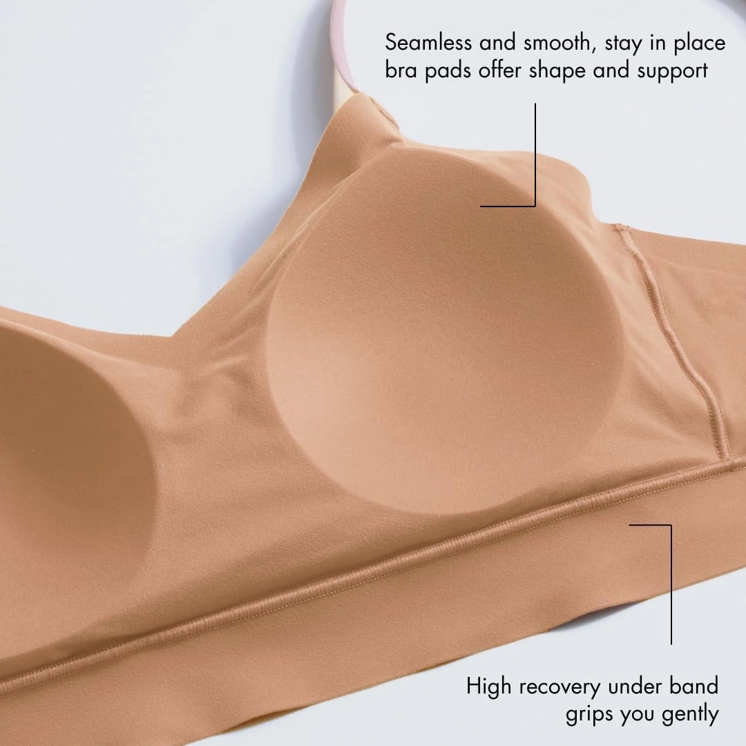 Floatley Cozy Adjustable Bra Comfort Wirefree Seamless Bra with Embedded Pad for Women