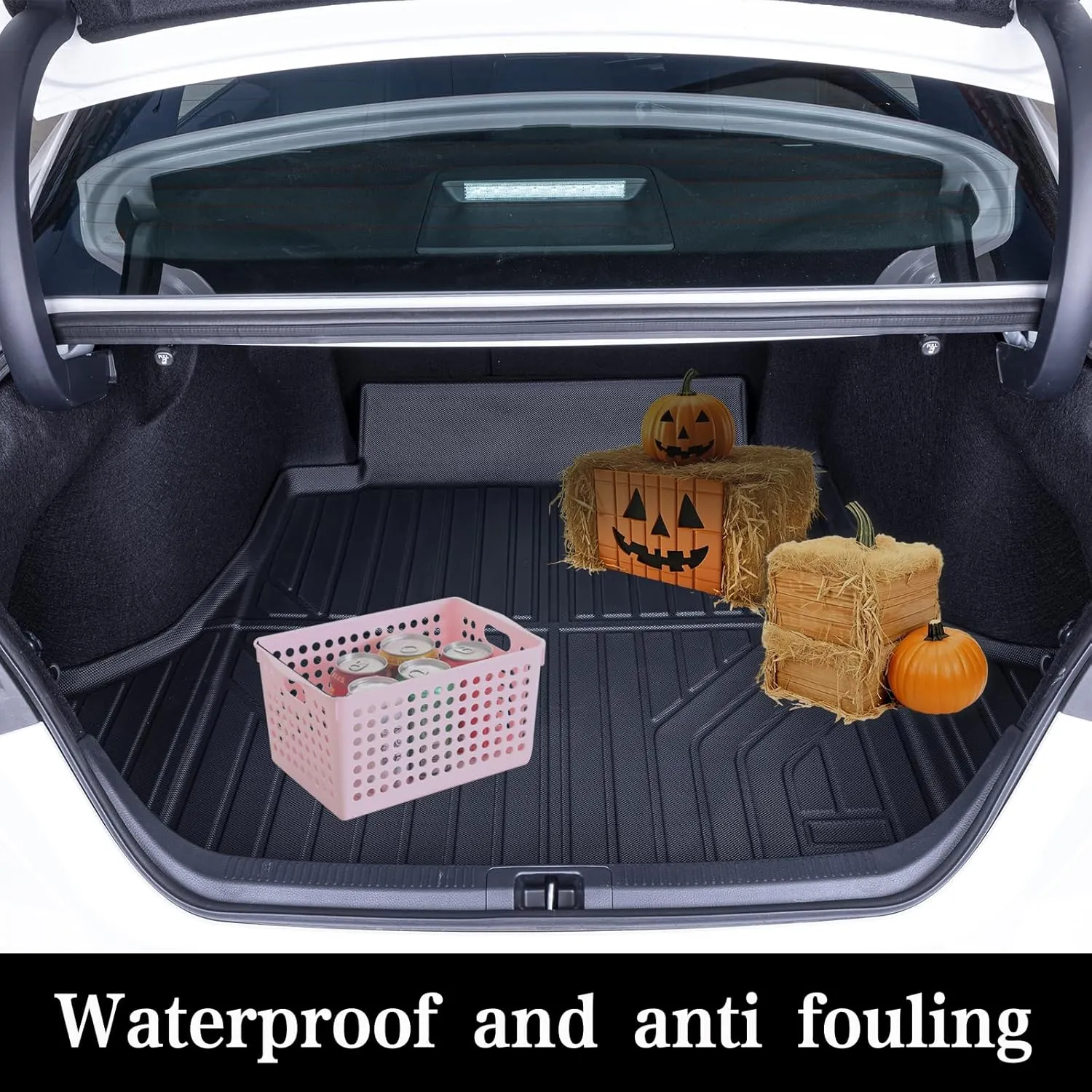 Floor Mats & Trunk Mat for All-New 2025 Cadillac Optiq TPE All Weather Protection 2 Rows Car Floor Liners with Cargo Liner Accessories
