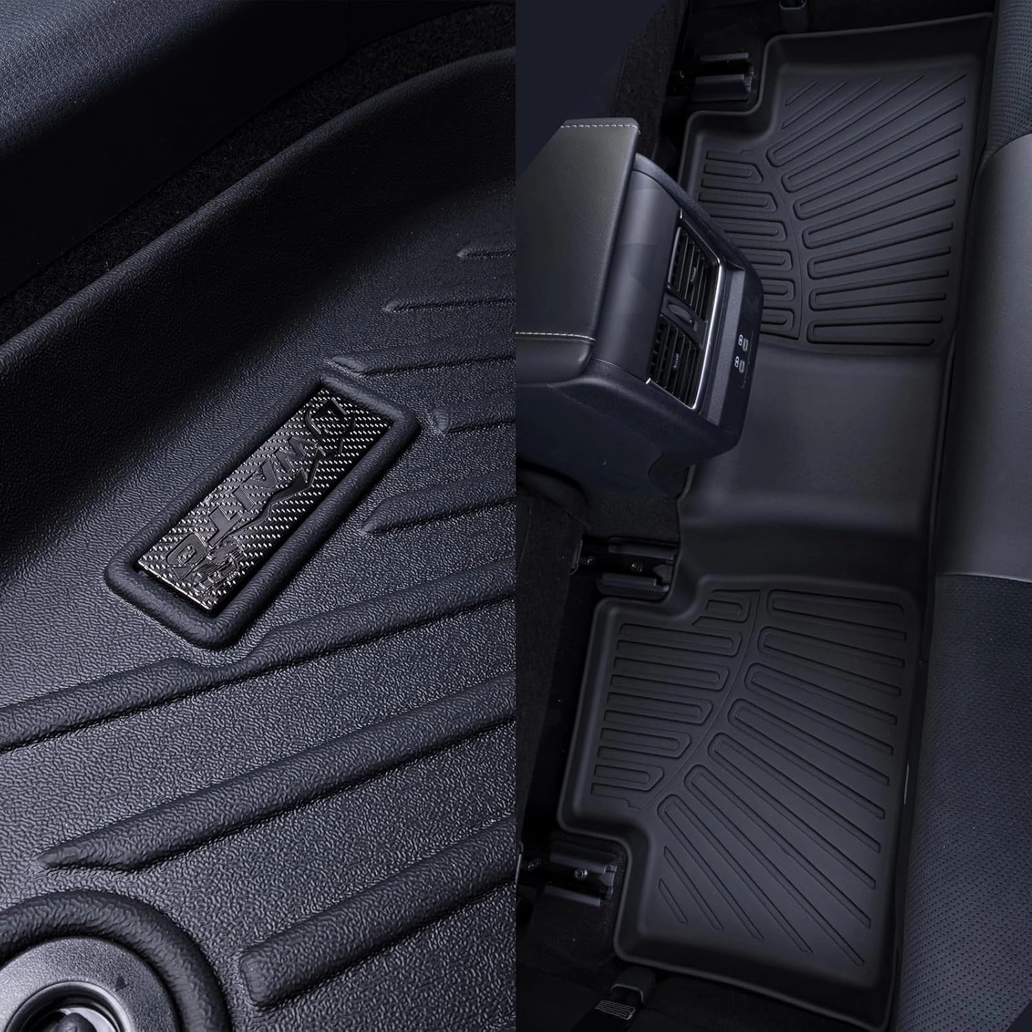 Floor Mats for 2022 2023 2024 Hyundai Ioniq 5 （Only Movable Console）& Trunk Mat & Backrest Mat,TPE All Weather Protection Car Floor Liners with Cargo Liners Backrest for Ioniq5