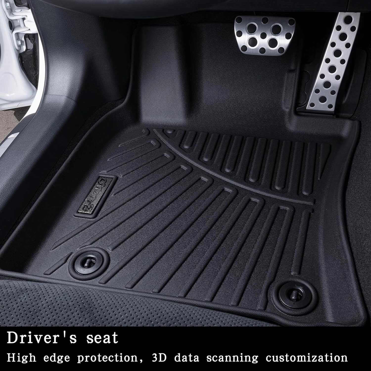 Floor Mats for 2022 2023 2024 Hyundai Ioniq 5 （Only Movable Console）& Trunk Mat & Backrest Mat,TPE All Weather Protection Car Floor Liners with Cargo Liners Backrest for Ioniq5