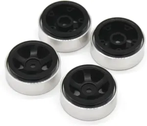 for FMS for Fire for Horse for Eazyrc 1/18 for Thunder Storm RC Remote Control Car for Star Shaped Metal Wheel Fitting RC Car DIY Parts(Black)
