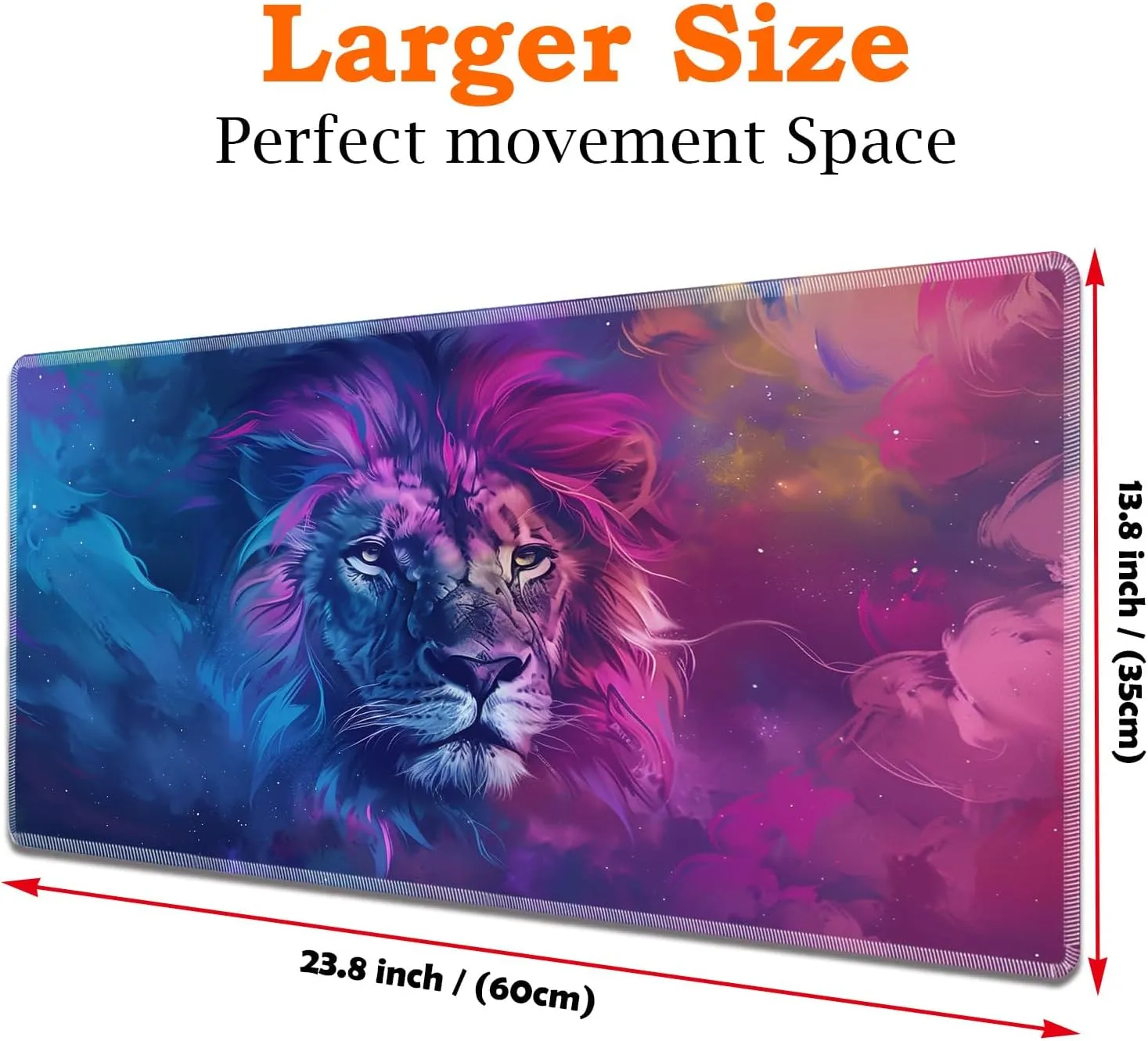 for MTG Playmat Non-Slip Rubber Play Mat with Storage Bag Combination, Ideal for Card Game Lovers TCG Play Mat, Blue and Purple Lion