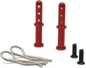 for RIaarIo for Wltoys 144001 144010 144016 124016 124017 124018 124019 Metal Body Mount Post Shell Column RC Car Upgrade Parts RC Car DIY Parts(Red)