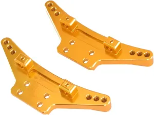 for WLtoys 104009 12401 12402 12403 12404 12409 Metal Front and Rear Shock Absorber Bracket RC Car Parts Replacement Use RC Car DIY Parts(Yellow)