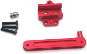 for Wltoys 12423 12427 12428 12429 Metal Support Steering Connecting Piece RC Car Remote Control Car Upgrade Parts Accessories RC Car DIY Parts(Red)