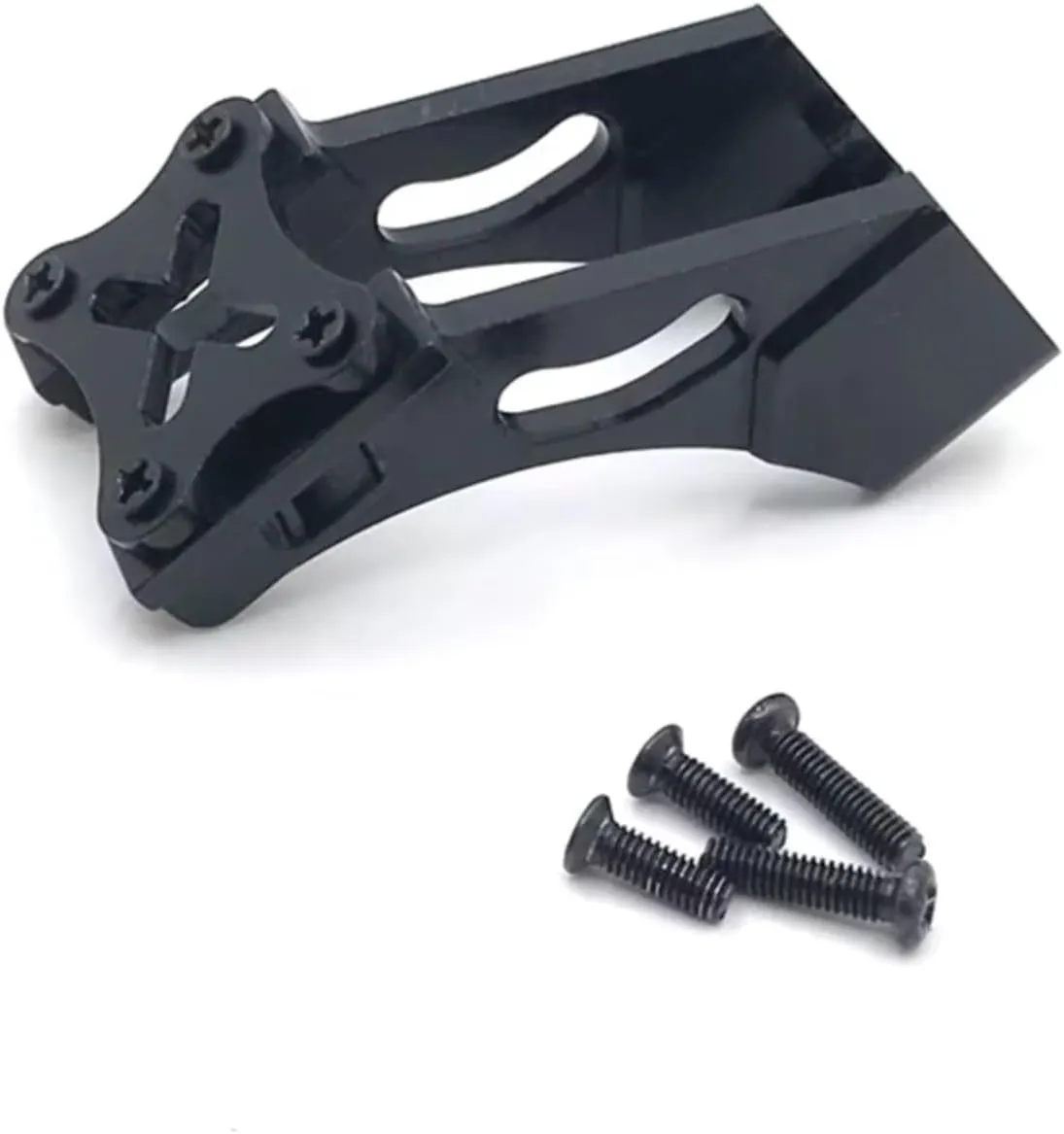 for Wltoys 144001 144010 124007 124017 Metal Tail Wing Mount Fixing Bracket RC Car Upgrade Parts Accessories Multiple Colors Available RC Car DIY Parts(Black)