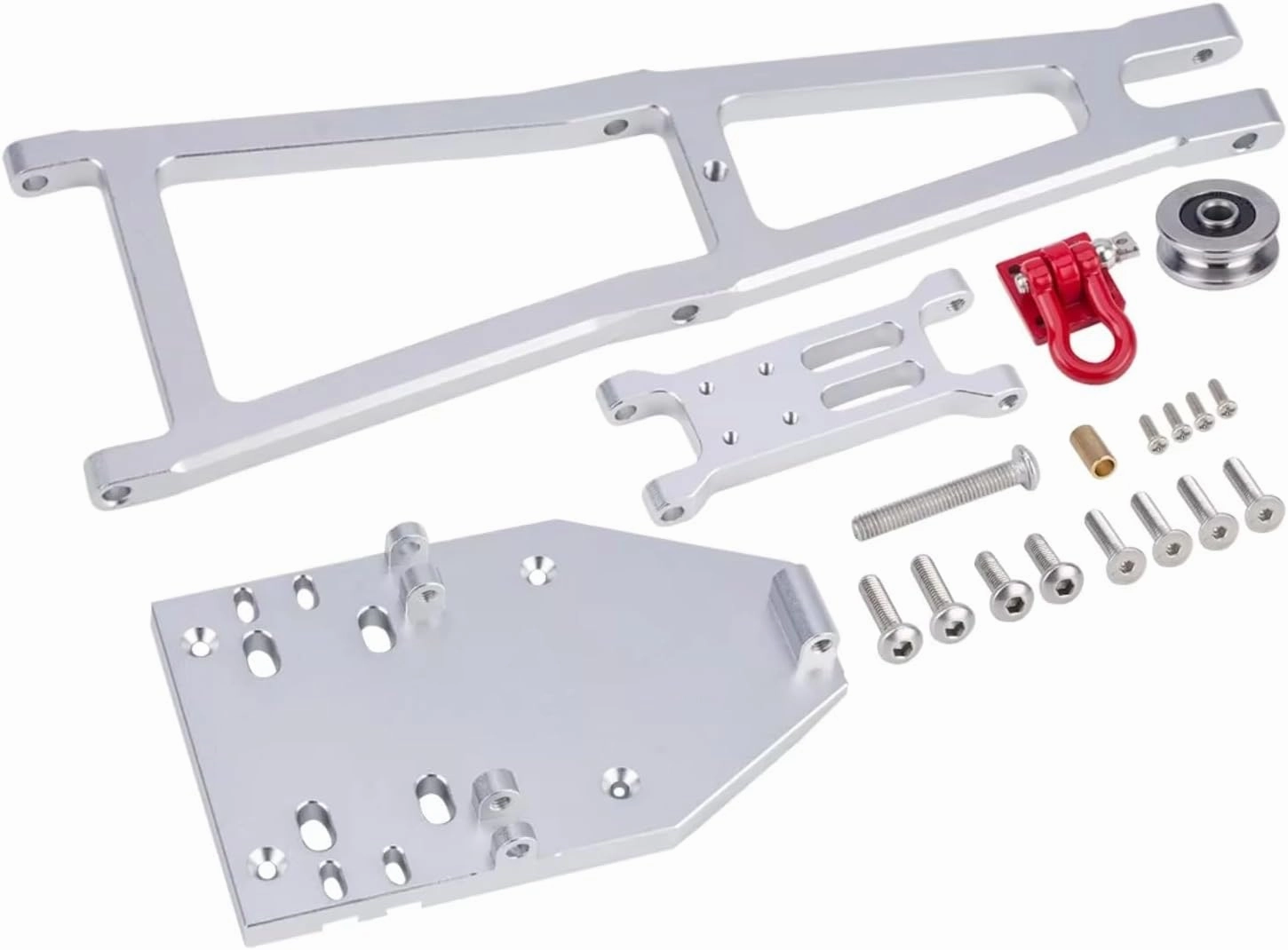 for Axial for Capra 1.9UTB Trail for Buggy Aluminium 1/10 Scale Winch Truck/Tow Truck Crane Arm Kit RC Crawler Upgrade Parts Replacement RC Car DIY Parts(Silver)