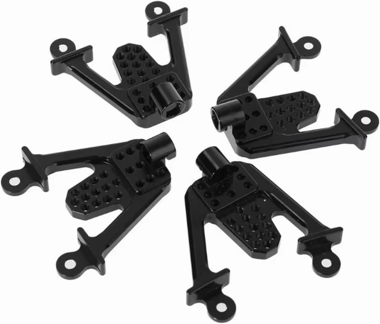 For Axial For SCX10 4PCS Aluminum Rear & Front Shock Mount Lift Shocks RC Crawler Shock Absorber Parts Upgrade And Replacement RC Car DIY Parts(Black)