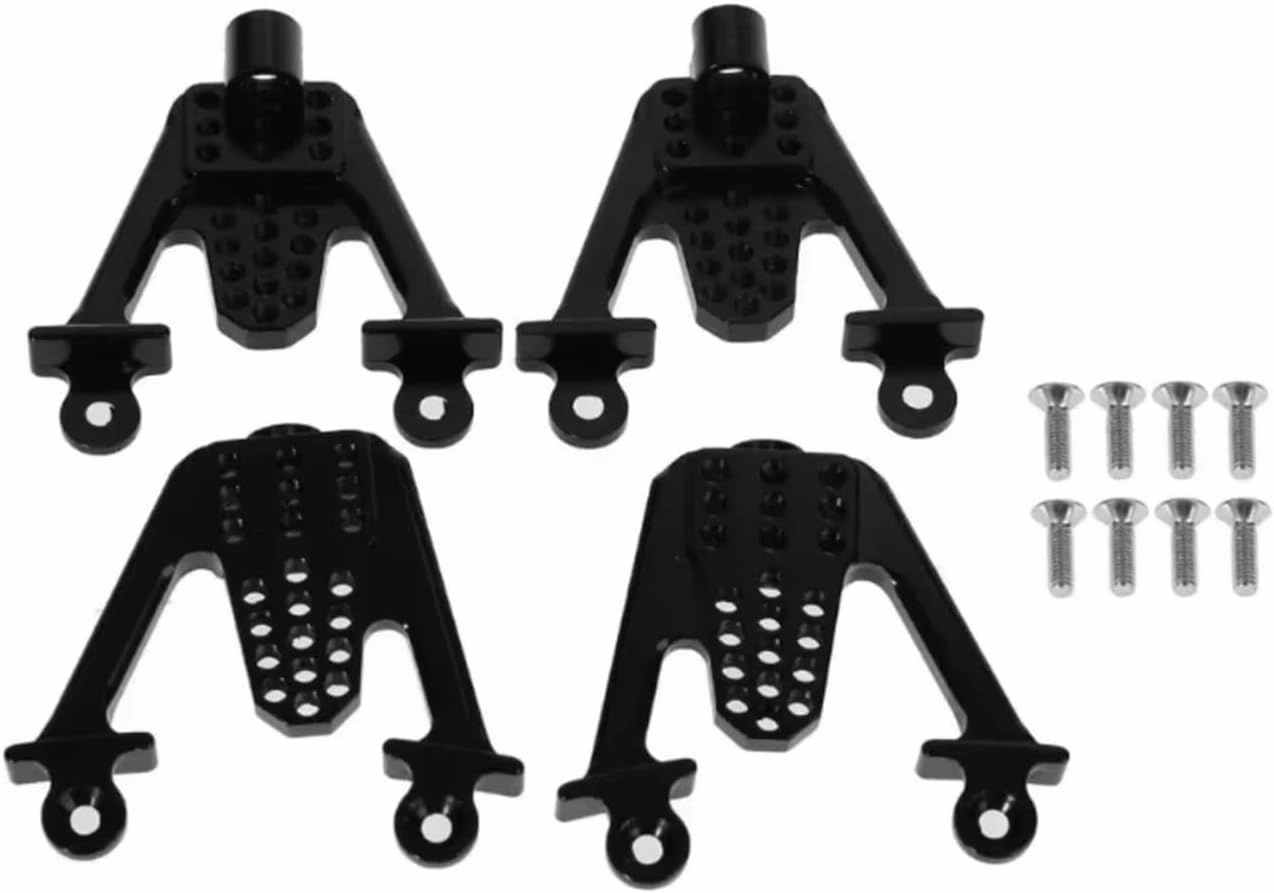 For Axial For SCX10 4PCS Aluminum Rear & Front Shock Mount Lift Shocks RC Crawler Shock Absorber Parts Upgrade And Replacement RC Car DIY Parts(Black)