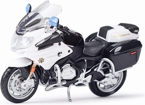 for BMW R1200 RT 1:18 Czech Police Italian Version Police Car Die-cast Car Collection Car Motorcycle Model Gift Realistic Motorcycle Replica Ornaments Motorcycle Model(CHP Version)