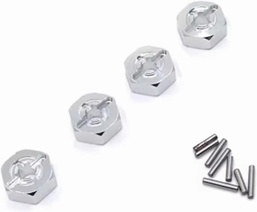 for WLtoys 144001 144002 144010 124016 124017 124018 124019 A949 A959 A969 A979 Metal Upgrade 12mm Hub Adapter RC Car Parts Accessories RC Car DIY Parts(White)