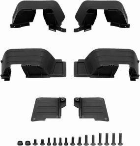 Front & Rear Mud Flaps Fender Fit for Axial SCX10 II 90046 90047 1/10 RC Crawler Car Plastic Upgrade Parts Black