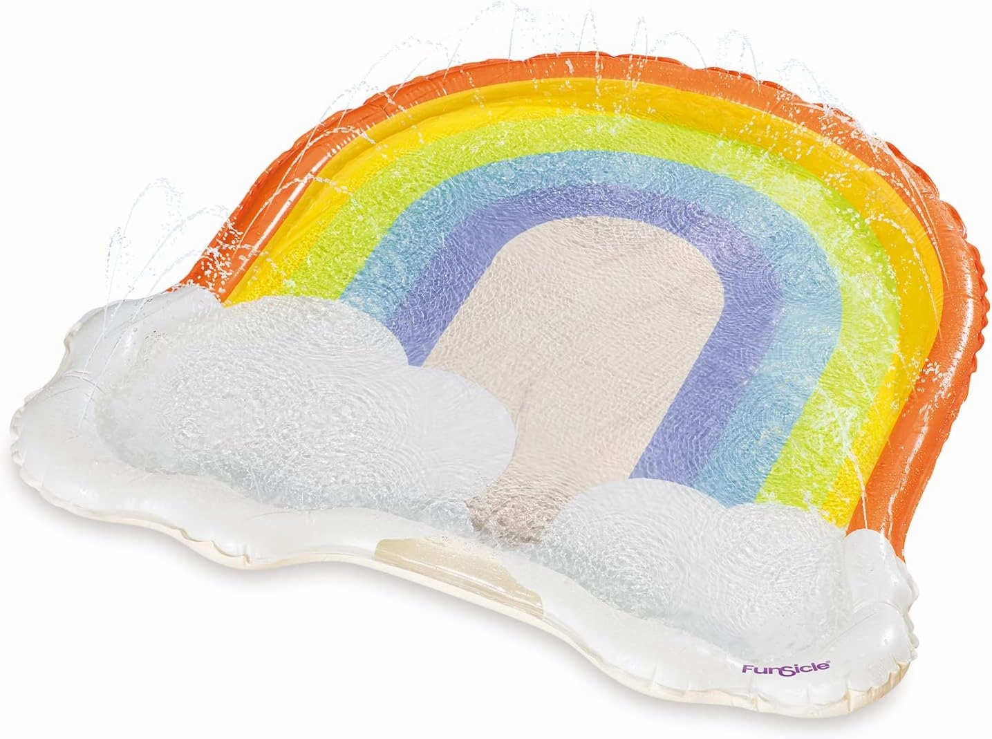 Funsicle 5 ft Rainbow FunSpray Kids Splash Mat with Sprayers for Above-Ground Pool