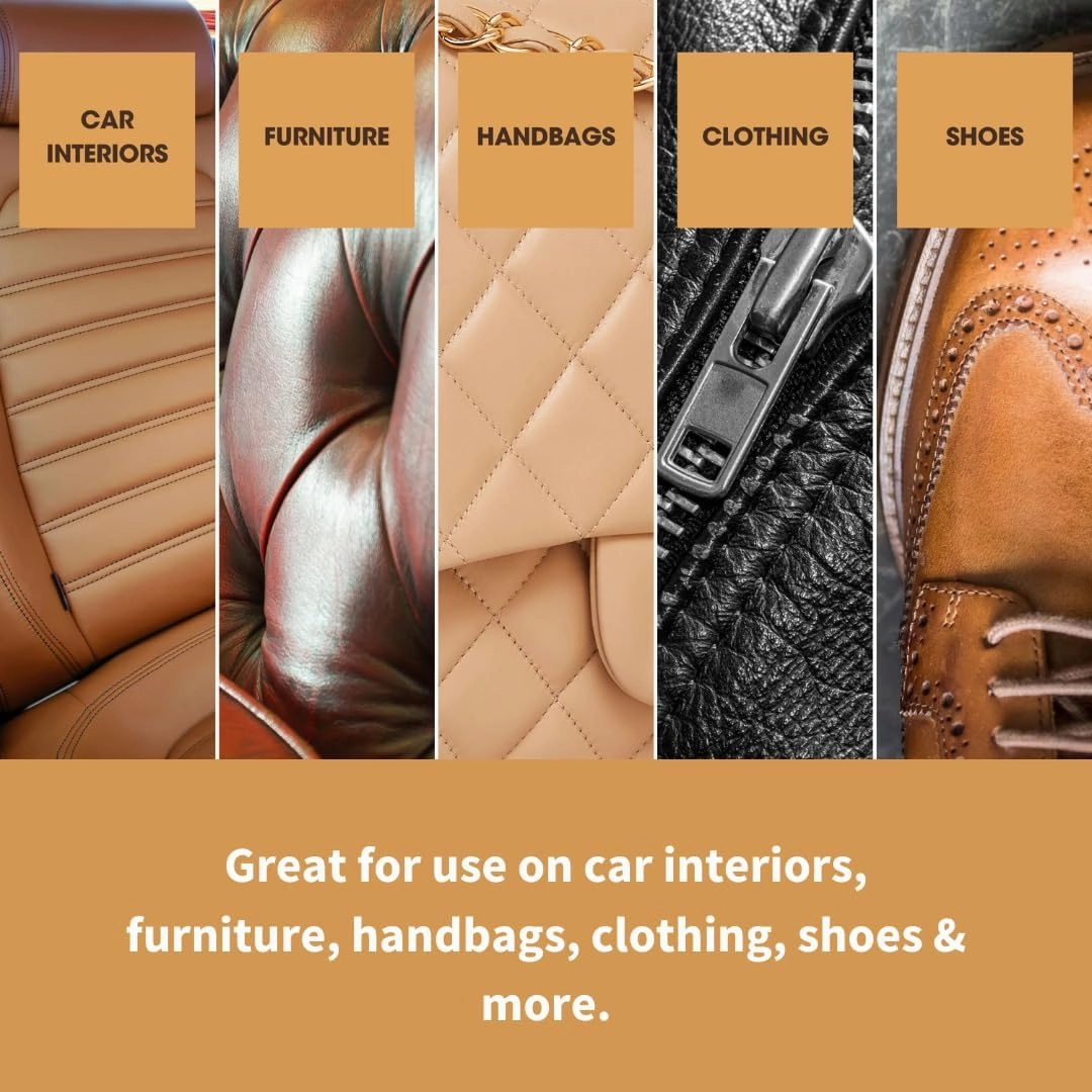 Furniture Clinic Leather Finish Satin | Seal & Protect | Suitable for Leather Sofas, Car Interiors, Handbags, and More | Flexible | Prevents Scratches and Scuffs | Satin Finish (500 ml / 17 oz)