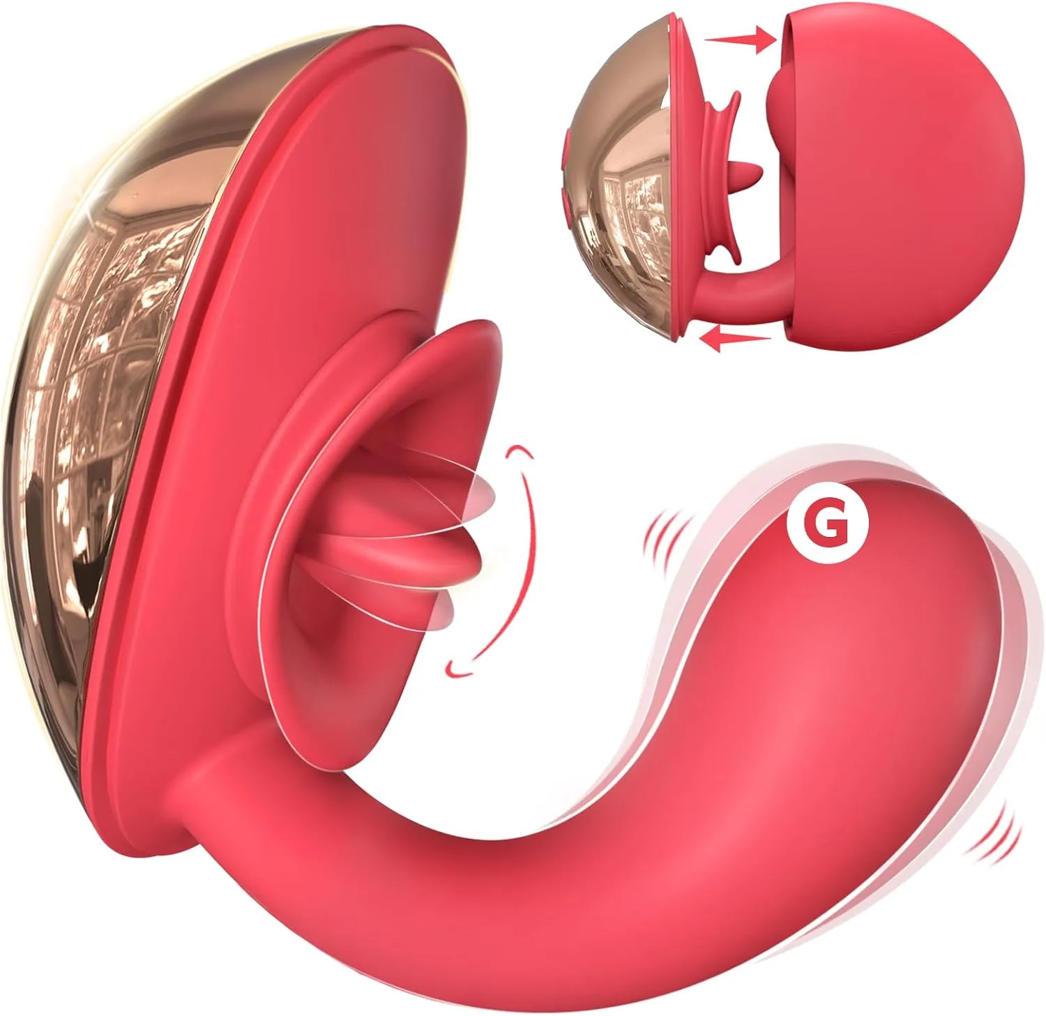 G Spot Vibrator with Tongue Licking Clitoral Stimulator, Women Adult Sex Toys, Flexible Female Clitoris Vibrators with 10 Licking Vibrating Modes, YUKZEN Rabbit Clit Sex Toy Dildo for Women Pleasure