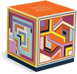 Galison Frank Lloyd Wright Textile – 4 200-Piece Puzzles Block Set with Iconic Geometric Illustrations for Coffee Table Amusement and Décor
