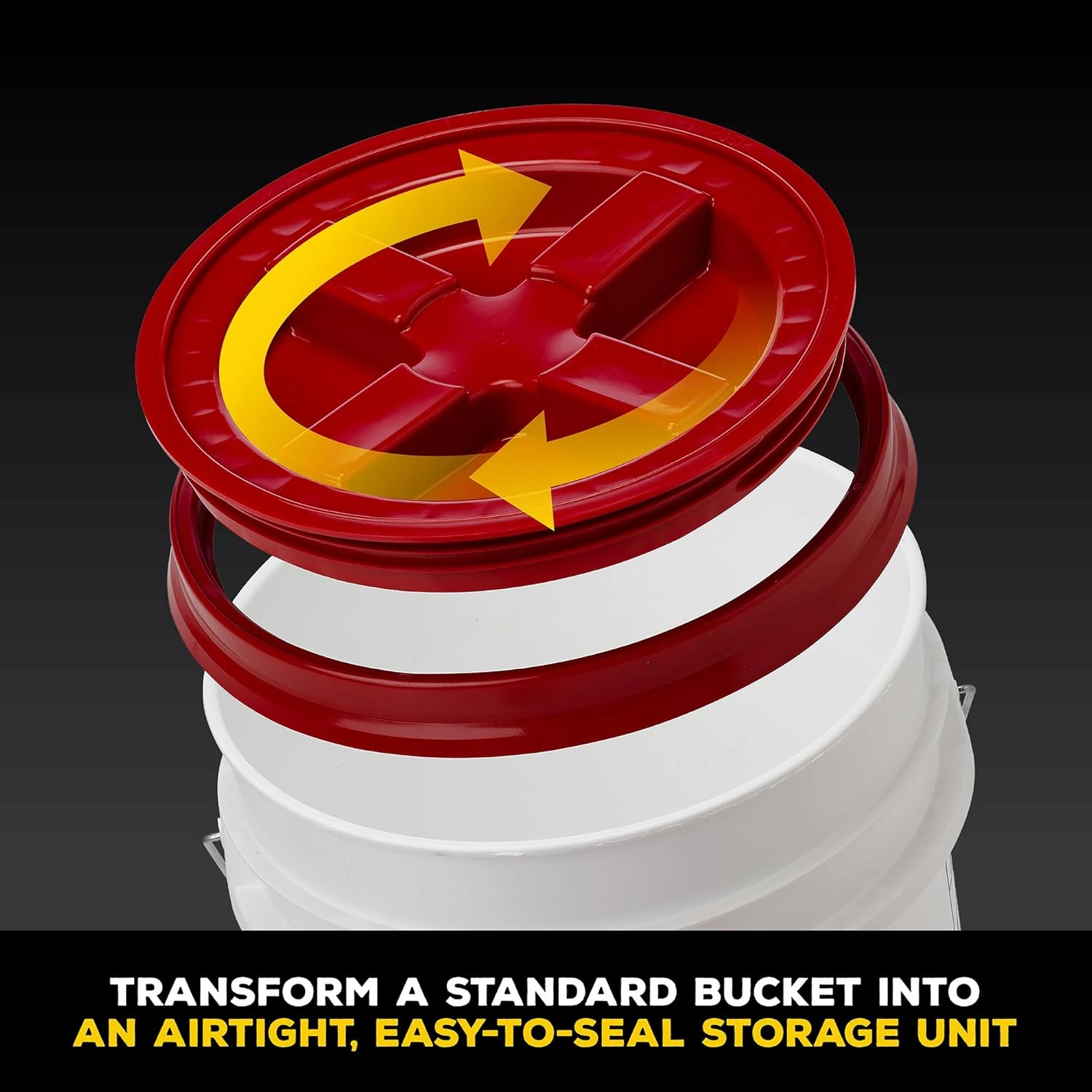 Gamma2 Gamma Seal Lid 3pk Combo for Utility Buckets - Fits 3.5, 5, 6 & 7 gallon buckets, Red, White & Blue, Made in USA