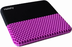 Gel Seat Cushion, Double Thick Egg Gel Cushion for Pressure Pain Relief, Breathable Wheelchair Cushion Chair Pads for Car Seat Office Chair (Violet)