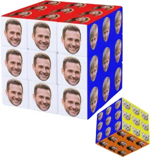 Generic Custom Photo Puzzle Magic Cube, 2.2x2.2x2.2 inches, Personalized, 54 pieces, 6 photos, Adult Puzzle Toy Gifts