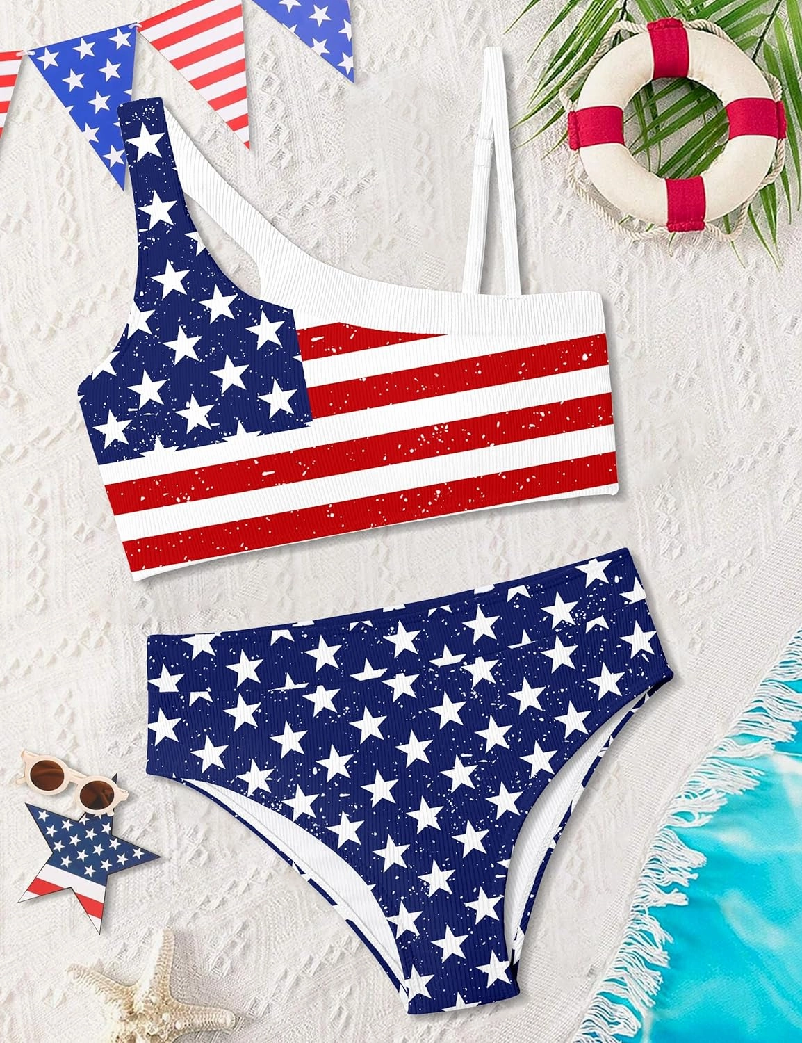Girls Swimsuit Bikini Set Color Block Cut Out Two Piece Bathing Suit with Chest Pad Adjustable Straps Swimwear 7-16T