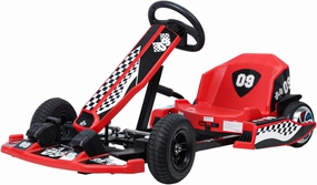 Go Kart for Kids, 36V Electric Go Kart, 350W Kids Go Kart, 16MPH 4 Level Adjustable Length Drift Kart, Drift/Sports Mode, for Kids Ages 8-12 Shipping from US (Red)