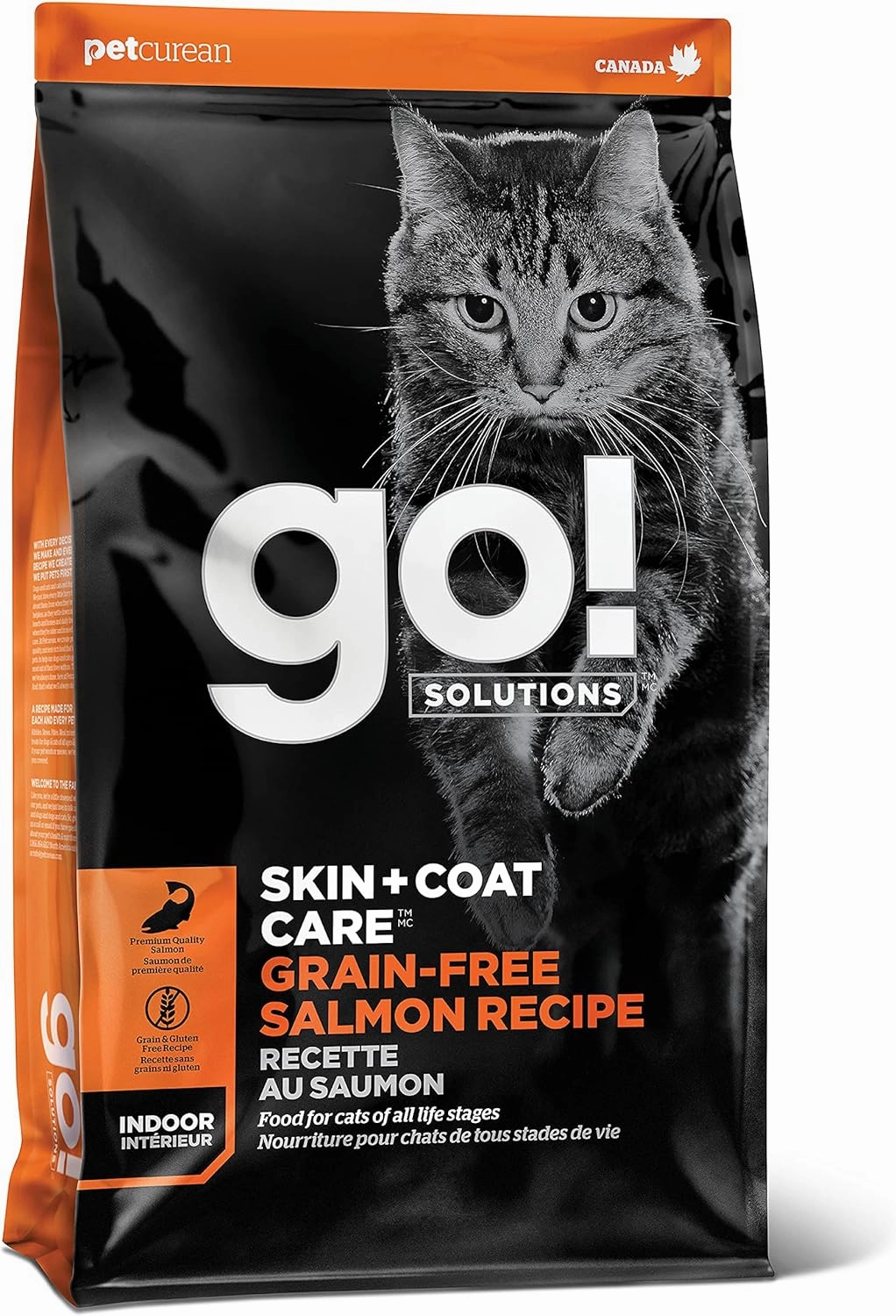Go! Solutions Skin   Coat Care, Grain-Free Dry Cat Food, Salmon Recipe, 8 lb Bag