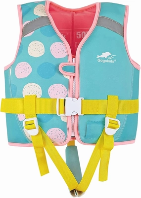 Gogokids Kids Swim Vest, Toddler Floaties Jacket for 20-50 lbs Girls and Boys, Float Swimwear with Adjustable Safety Strap for 2-7 Years